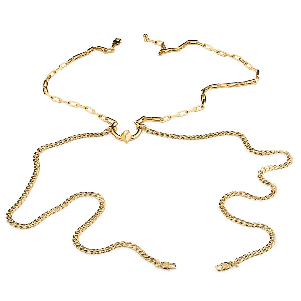 Juno Golden Body Chain - Bär som Kroppssmycke eller Halsband